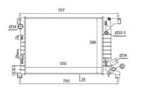 Radiator, racire motor CHEVROLET AVEO hatchback (T300) (2011 - 2020) NRF 58504