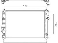 Radiator racire motor CHEVROLET AVEO limuzina (T250, T255) - OEM - NRF: NRF58505|58505 - Cod intern: W02309206 - LIVRARE DIN STOC in 24 ore!!!