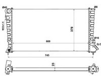 Radiator, racire motor CITROËN XSARA cupe (N0) (1998 - 2005) NRF 58189A