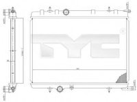 Radiator, racire motor Citroen XSARA (N1), Citroen XSARA Estate (N2), Citroen XSARA cupe (N0) - TYC 705-0027