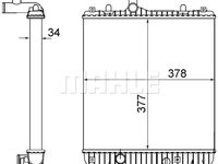 Radiator, racire motor (CR1495001S MAHLE KNECHT) OPEL,SUBARU,VAUXHALL