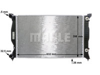 Radiator racire motor CR484000S MAHLE pentru Audi A4