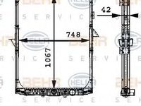 Radiator, racire motor DAF 95 XF, DAF XF 95 - HELLA 8MK 376 721-541