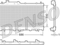 Radiator, racire motor DENSO DRM36015