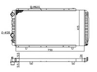 Radiator racire motor FIAT DUCATO 94- 1,9/2,5/2,8D/TD -99 - Cod intern: W20151805 - LIVRARE DIN STOC in 24 ore!!!