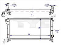 Radiator, racire motor FIAT PANDA Van (169) (2004 - 2016) TYC 709-0024-R piesa NOUA