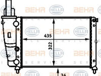 Radiator racire motor FIAT PUNTO 1,1/1,2 93-99 -AC - Cod intern: W20091060 - LIVRARE DIN STOC in 24 ore!!!