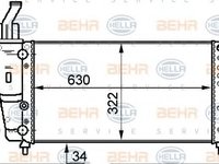 Radiator, racire motor FIAT PUNTO (176) (1993 - 1999) HELLA 8MK 376 718-081 piesa NOUA