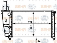 Radiator racire motor FIAT PUNTO (176) - OEM - NRF: NRF58072|58072 - Cod intern: W02080986 - LIVRARE DIN STOC in 24 ore!!!