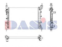 Radiator, racire motor FIAT PUNTO (199), FIAT LINEA (323) - AKS DASIS 080044N