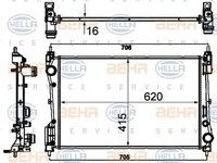 Radiator racire motor FIAT Punto Evo Van (199) (An fabricatie 03.2009 - 02.2012, 75 CP, Diesel) - Cod intern: W20151854 - LIVRARE DIN STOC in 24 ore!!!