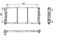 Radiator, racire motor FIAT PUNTO Van (176L) (1996 - 2000) NRF 58956 piesa NOUA