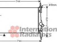 Radiator, racire motor FORD TRANSIT bus, FORD TRANSIT caroserie, FORD TRANSIT platou / sasiu - VAN WEZEL 18002404