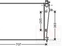 Radiator, racire motor HYUNDAI TUCSON (JM) - VAN WEZEL 82002204