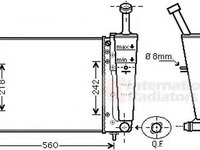 Radiator, racire motor LANCIA YPSILON (846), CHRYSLER YPSILON - VAN WEZEL 73002099