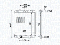 Radiator, racire motor MAGNETI MARELLI 350213151500