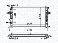 Radiator, racire motor MAGNETI MARELLI 350213158200