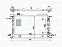 Radiator, racire motor MAGNETI MARELLI 350213161800