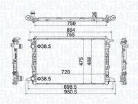 Radiator, racire motor MAGNETI MARELLI 350213208900