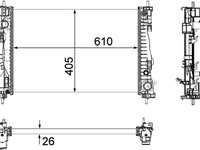 Radiator, racire motor MAHLE CR 1178 000P