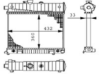 Radiator, racire motor MAHLE CR 2207 000S