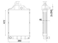 Radiator, racire motor MAHLE CR 2304 000P