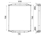 Radiator, racire motor MAHLE CR 2584 001S