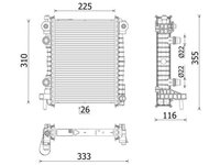 Radiator, racire motor MAHLE CR 2707 000P