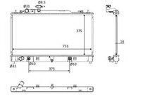 Radiator, racire motor MAZDA 6 Sport (GH) (2007 - 2016) NRF 58561