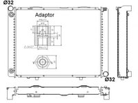 Radiator racire motor MERCEDES 190 W201 2,5D - Cod intern: W20090059 - LIVRARE DIN STOC in 24 ore!!!