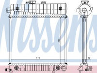 Radiator, racire motor MERCEDES-BENZ E-CLASS (W210) (1995 - 2003) NISSENS 62708A