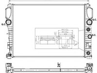 Radiator, racire motor MERCEDES-BENZ E-CLASS (W211) (2002 - 2009) NRF 53423