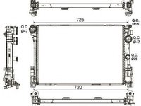 Radiator, racire motor MERCEDES-BENZ SLK (R172) (2011 - 2020) NRF 53113