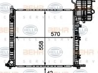 Radiator, racire motor MERCEDES-BENZ VITO bus (638), MERCEDES-BENZ VITO caroserie (638), MERCEDES-BENZ V-CLASS (638/2) - HELLA 8MK 376 721-411