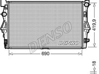 Radiator, racire motor MERCEDES-BENZ VITO Mixto (Double Cabin) (W447) DENSO DRM17114