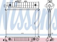 Radiator, racire motor MERCEDES E-CLASS (W210) (1995 - 2003) NISSENS 62708A piesa NOUA