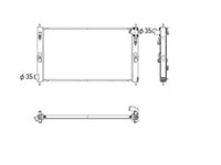 Radiator, racire motor MITSUBISHI OUTLANDER II Van (CW_W) (2006 - 2012) NRF 53593