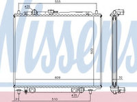 Radiator, racire motor MITSUBISHI PAJERO II (V3_W, V2_W, V4_W) (1990 - 1999) NISSENS 62801 piesa NOUA