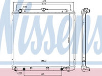 Radiator, racire motor NISSAN PATHFINDER III (R51) (2005 - 2012) NISSENS 68717 piesa NOUA