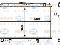 Radiator racire motor NISSAN Primera Hatchback (P11) (An fabricatie 09.1996 - 07.2002, 90 - 150 CP, Benzina) - OEM - MAXGEAR: AC230033 - LIVRARE DIN STOC in 24 ore!!!