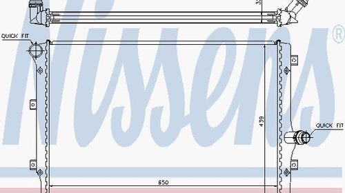 Radiator racire motor nissens pt audi,seat,sk