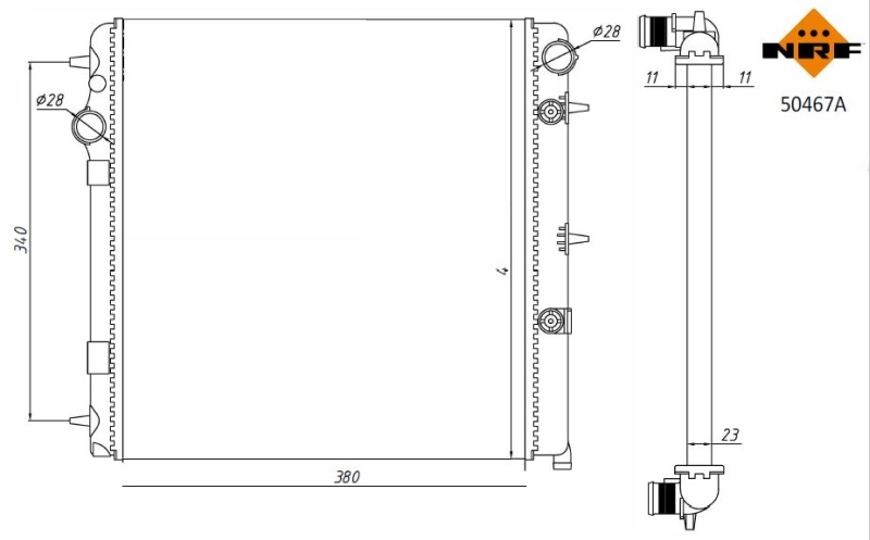 Radiator racire motor NRF CITROËN C4 CA