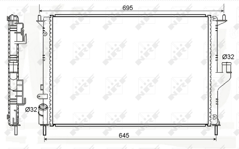 Radiator racire motor NRF DACIA LOGAN (LS_) 2004-2015 - 53118A