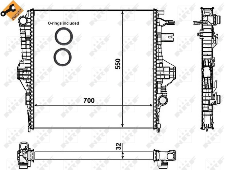 Radiator racire motor NRF PORSCHE CAYENN