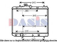 Radiator, racire motor OPEL AGILA (B) (H08), SUZUKI SPLASH, VAUXHALL AGILA Mk II (B) - AKS DASIS 320048N