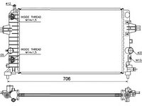 Radiator racire motor OPEL Astra Classic Saloon (A04) (An fabricatie 01.2012 - 09.2012, 140 CP, Benzina) - Cod intern: W20090181 - LIVRARE DIN STOC in 24 ore!!!
