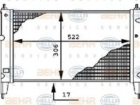 Radiator racire motor OPEL Astra F Classic CC (T92) (An fabricatie 01.1998 - 08.2002, 60 - 75 CP, Benzina) - Cod intern: W20091056 - LIVRARE DIN STOC in 24 ore!!!