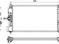 Radiator, racire motor OPEL ASTRA J (2009 - 2016) NRF 53129 piesa NOUA