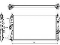 Radiator, racire motor OPEL ASTRA J GTC (2011 - 2016) NRF 53143 piesa NOUA