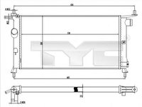 Radiator, racire motor OPEL COMBO (71_), OPEL VITA B (73_, 78_, 79_), OPEL TIGRA (95_) - TYC 725-0020